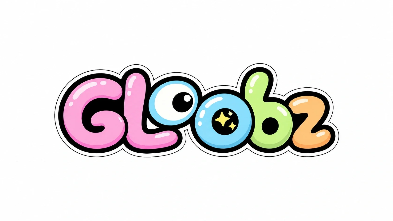 شعار Gloobz على خلفية بيضاء