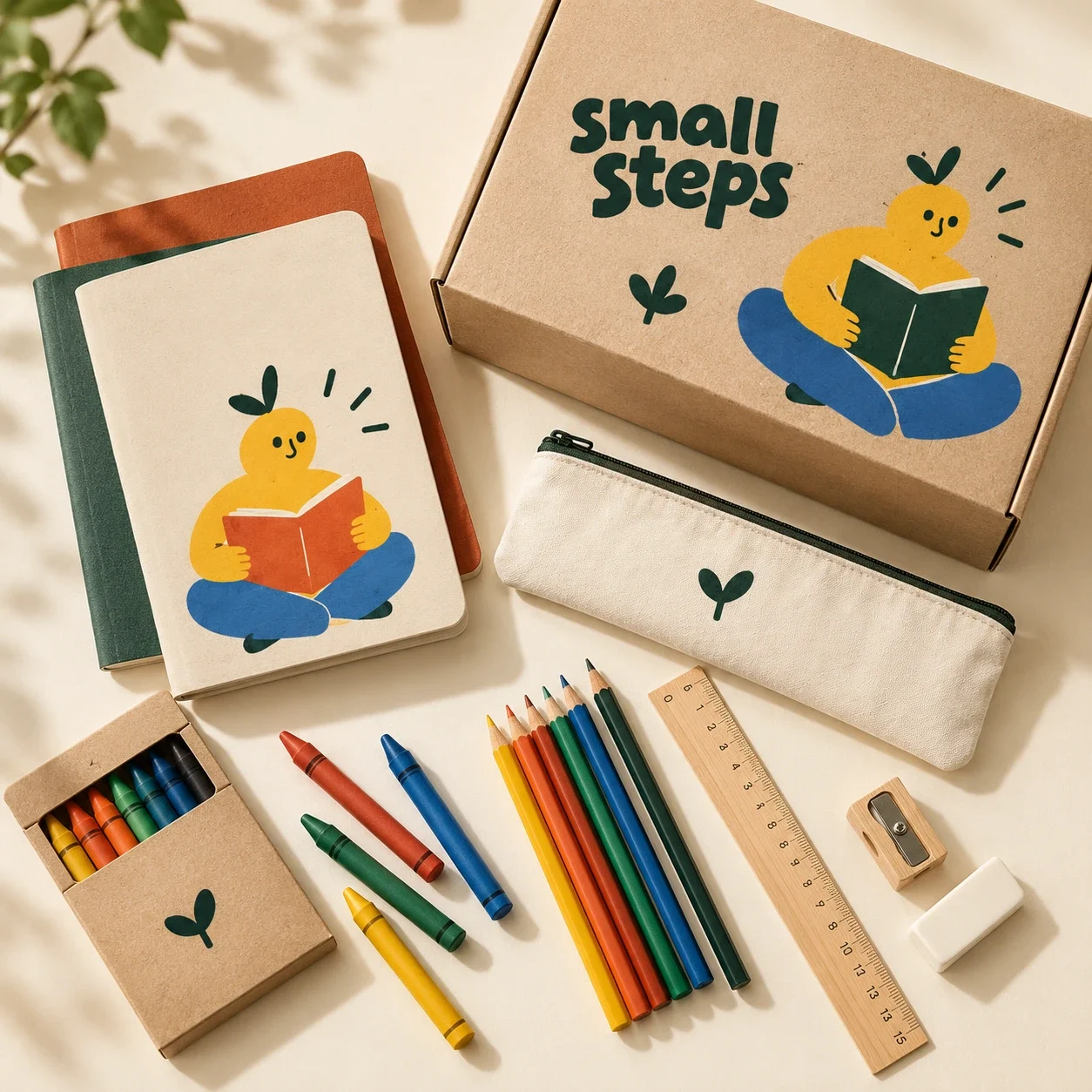 تصوّر للقرطاسية والمواد التعليمية من Small Steps.