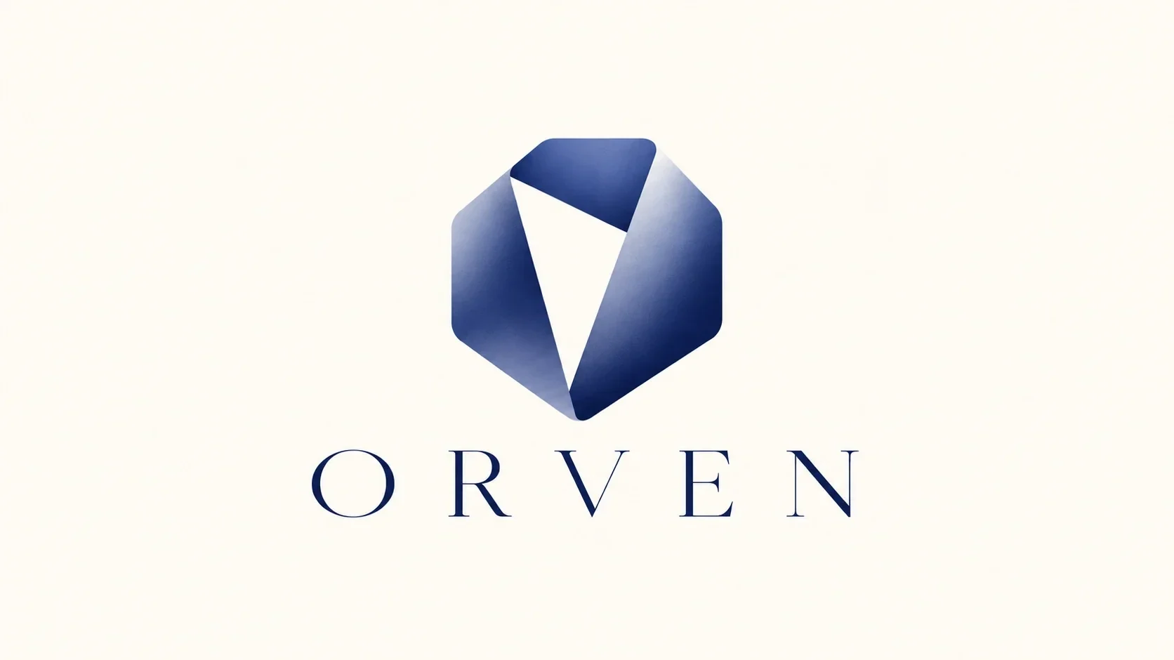 رمز ORVEN وشعارها على خلفية عاجية