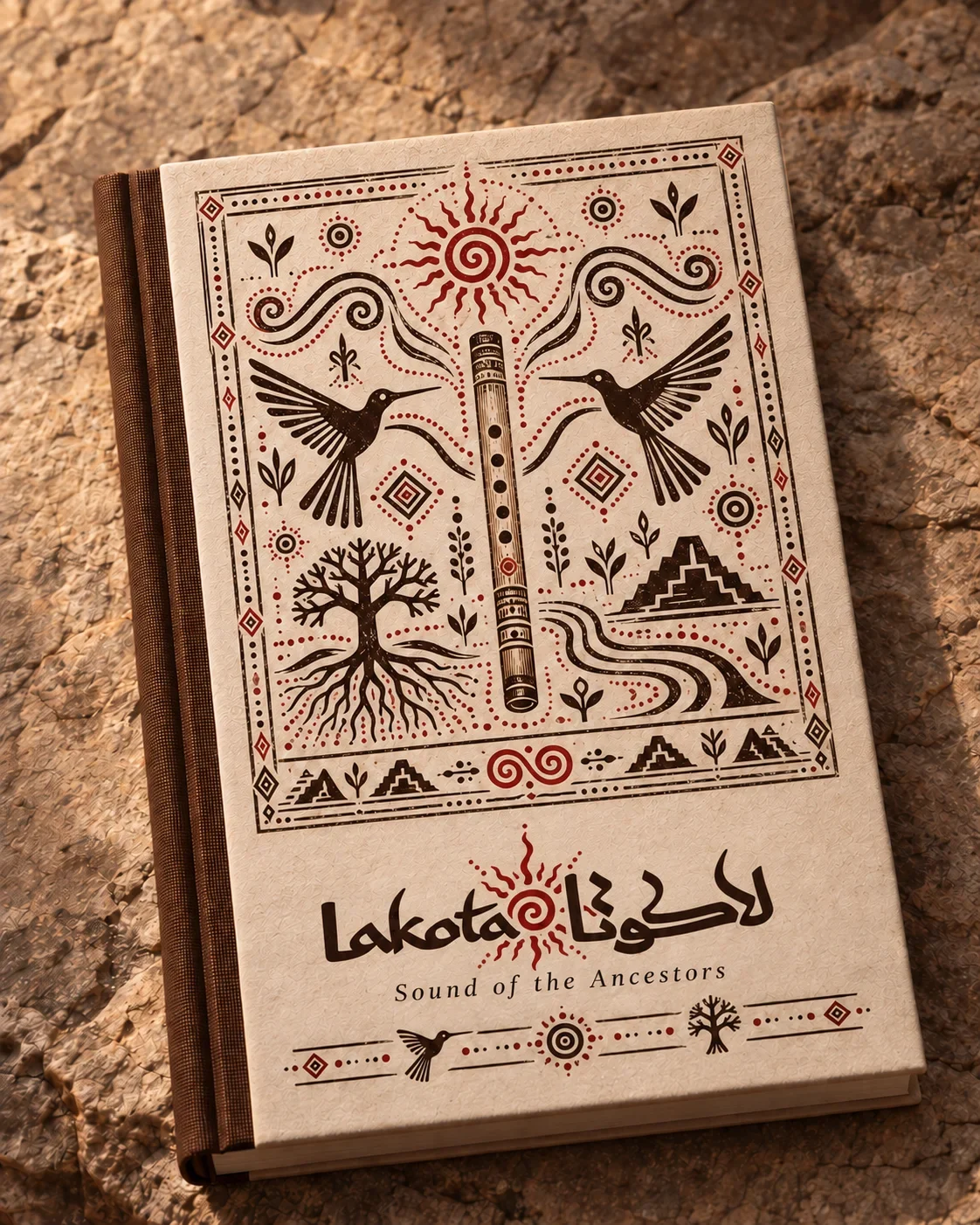 Lakota Illustrated poster on a rustic surface