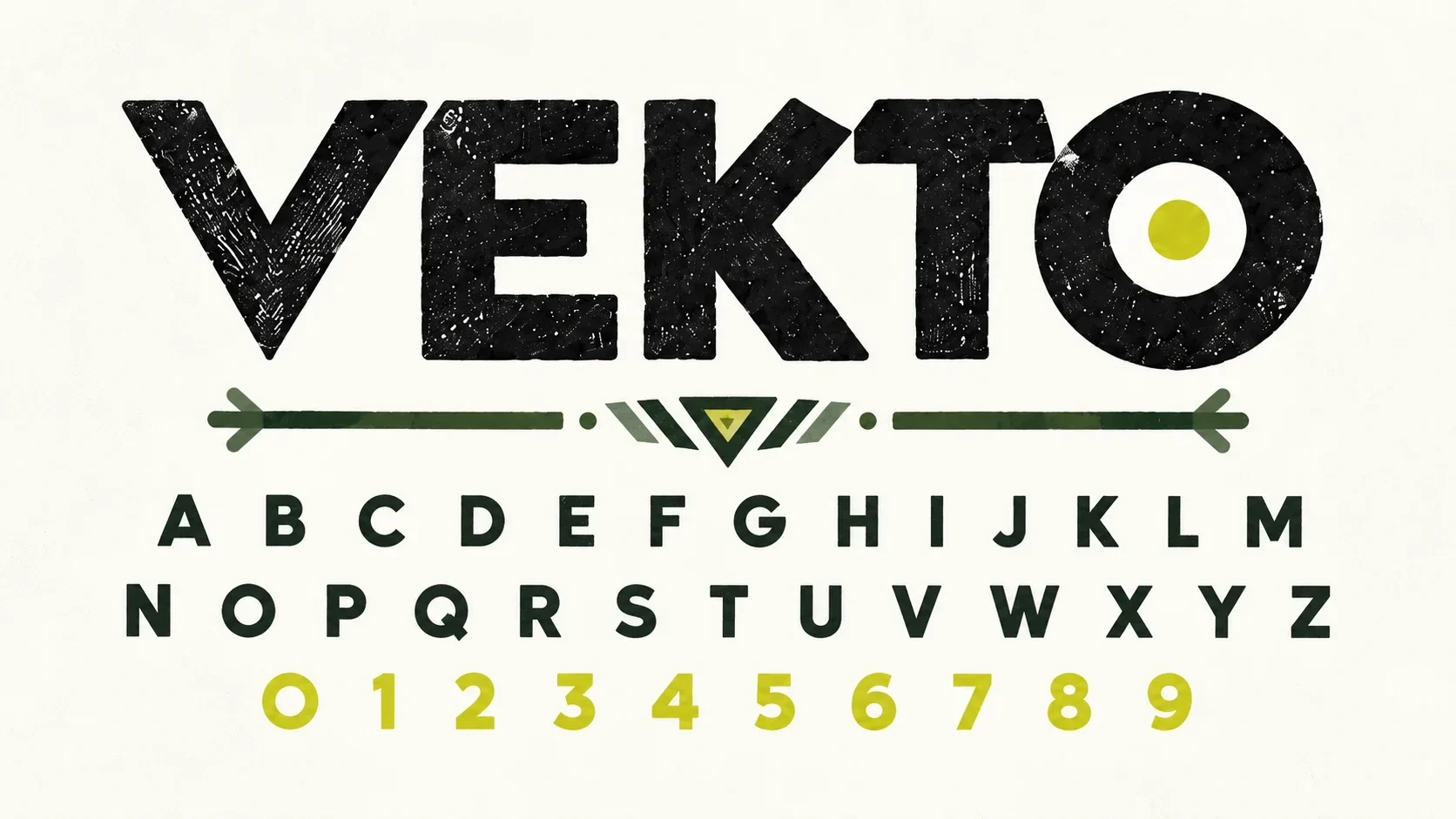 دراسة الحروف والشعار النصي VEKTO