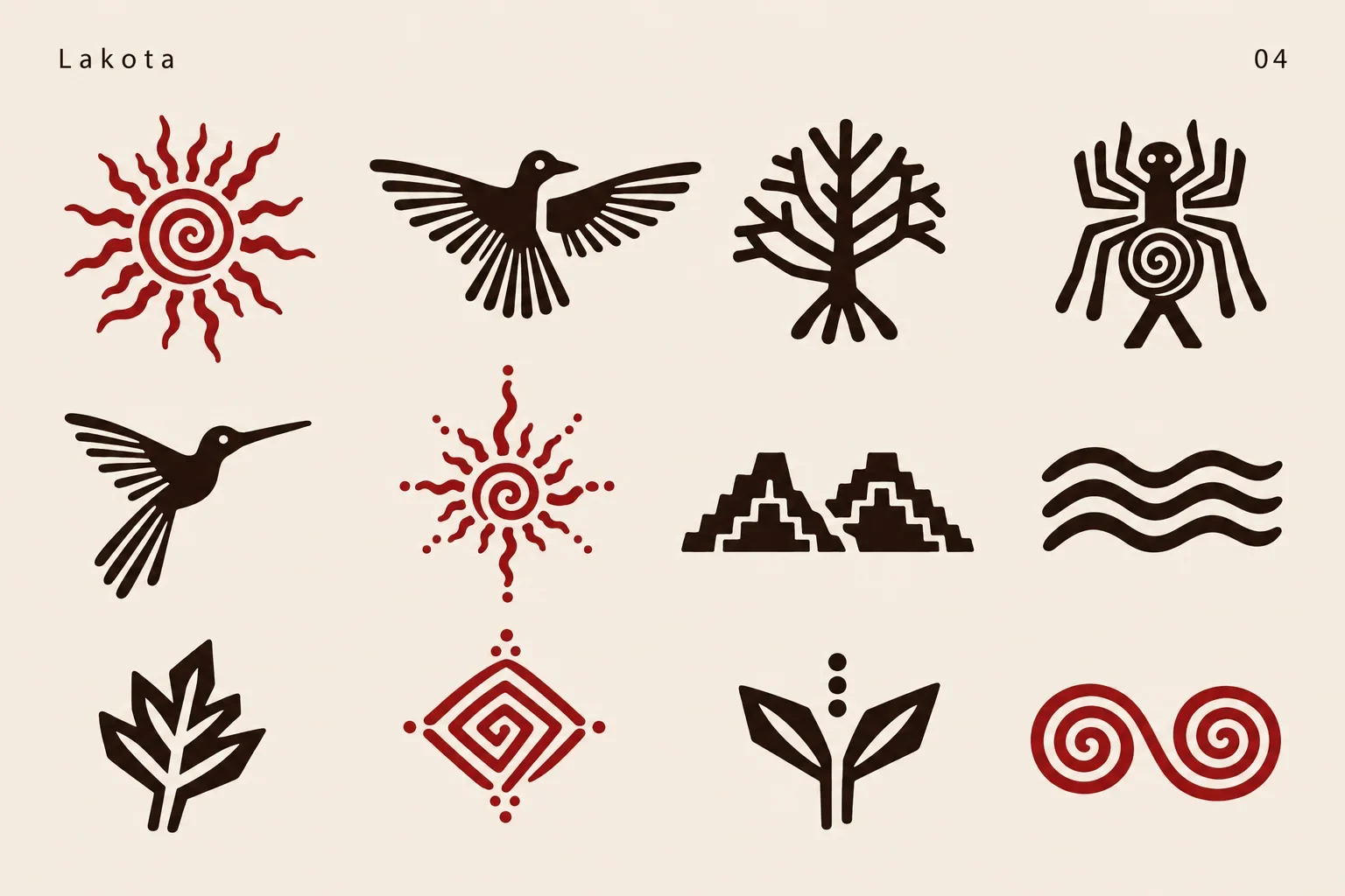 Lakota Symbol and motif sheet