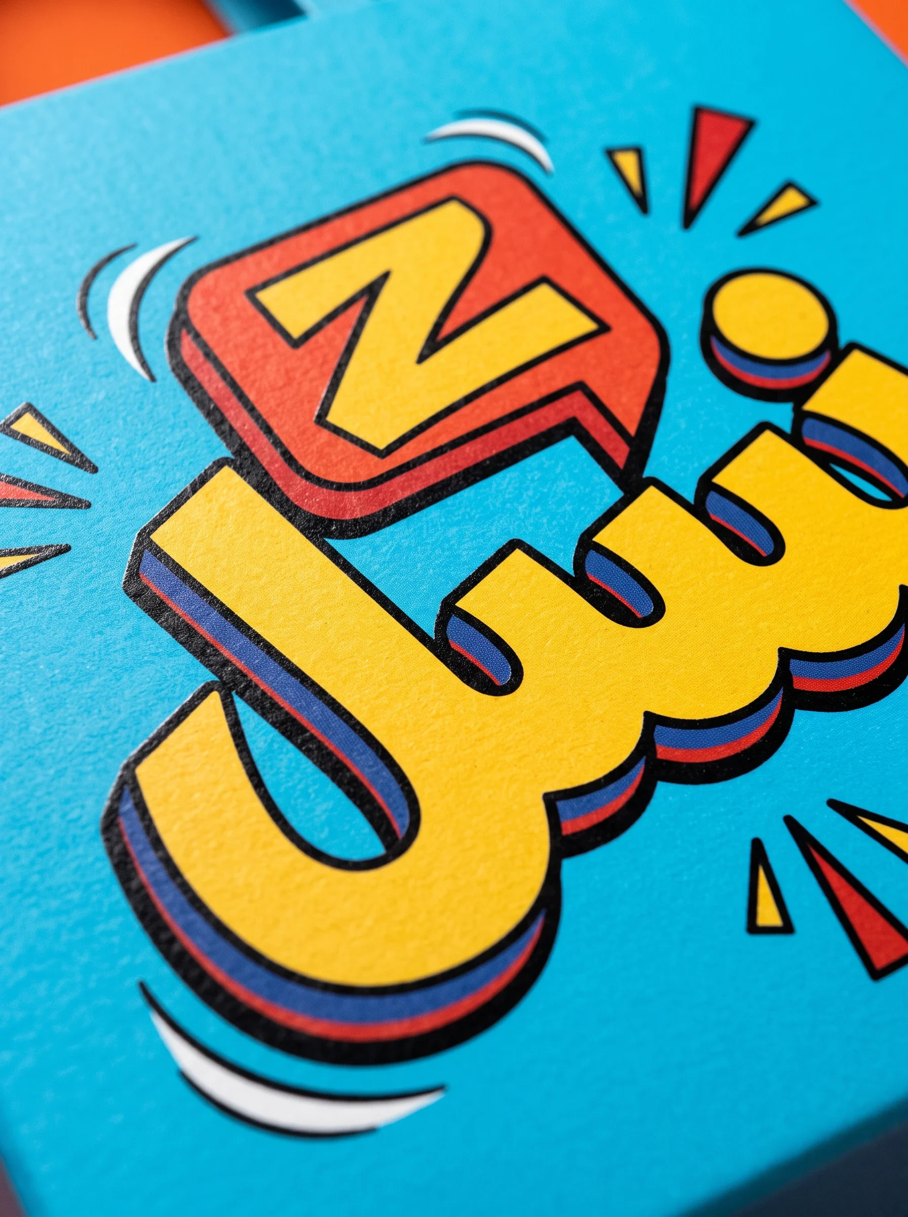 Close view of the Nasl Z lettering and layered outlines.